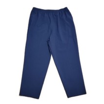 Alia Pull On Elastic Waist Pants ~ Sz 16 ~ Dark Blue ~ High Rise ~ 26.5 ... - $24.29