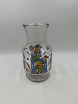 Disney Winnie the Pooh Vintage Glass Juice Pitcher Jar NO LID BLACK MARKS - $11.30