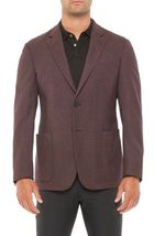 Emporio Armani Slim Fit Melange Stretch Wool Sport Coat, Burgundy - £158.98 GBP