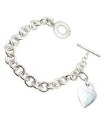 Tiffany &amp; Co Silver Heart Tag Charm + Toggle Bracelet + Oval Jump Ring C... - $8,213.50 MXN