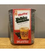 Vintage Christmas Holiday Tumblers Holly Crystal Plastic 10 Oz Each Jetw... - $367.33 MXN