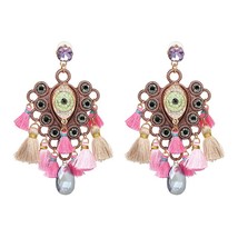 JURAN Big Colorful Bohemian Tassel Earrings Statement Jewelry wholesale ... - £8.01 GBP