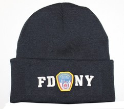 FDNY Winter Hat Police Badge Fire Department Of New York City Navy &amp; White... - £12.77 GBP