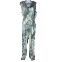 Tie-Dye Sleeveless Jumpsuit By Fate - Size L Blue Multi Women&#39;s Casual Wear - $41.83