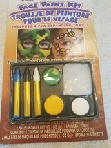 Face Paint Make Up Kit - Red &amp; Yellow Cakes / White, Black, Green Sticks... - $12.82