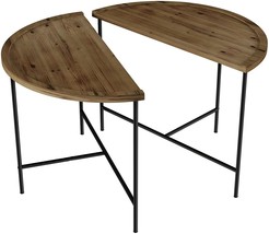 Industrial Coffee Table Set Of 2 Furniture Side End Accent Living Room W... - £60.65 GBP