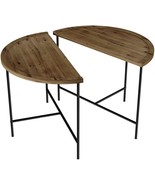 Industrial Coffee Table Set Of 2 Furniture Side End Accent Living Room W... - $77.39