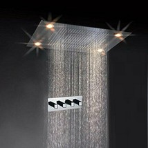 Cascada 31 Inch (600mmx800mm) Shower Head Set ceiling-mount with remote control - £1,519.39 GBP