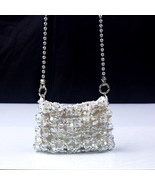 Crystal Messenger Bag Acrylic Beaded Fashion Women Bag Handbag - £54.50 GBP