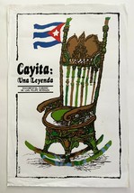 Cuban SILKSCREEN movie poster.Handmade art.Cayita,una leyenda.Rocking ch... - £93.30 GBP