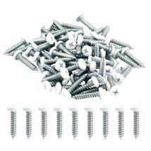 120Pcs White Pan Head Screws Stainless Steel White Wood Screws Self New - $14.94