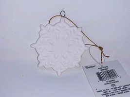 Christmas Decoration Ceramic White Snowflake , Size 3.07 inch , 1 pc - £13.03 GBP