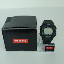 Timex Men&#39;s T5K196 Ironman Shock 30 Black Resin Strap Digital Watch Indigo NEW - $43.75