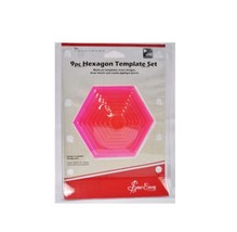 Sew Easy 9 Piece Hexagon Template Set ERGG07.PNK - $13.71