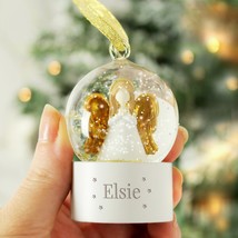 Personalised Name Angel Snow Globe - Tree Decoration - Christmas Globe -... - $12.99