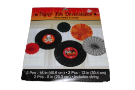 Rock On Heavy Metal Themed Party Printed Paper Fan Assortment Decoration... - £7.56 GBP