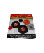 Rock On Heavy Metal Themed Party Printed Paper Fan Assortment Decoration... - £7.18 GBP