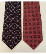 Lot of 2 Aquascutum 100% Silk Neck Ties Classic Designs Made in USA - $408.36 MXN