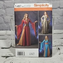 Simplicity 1487 Costume Sewing Pattern Gown Medieval Renaissance Sz 6-12 uncut - £7.88 GBP