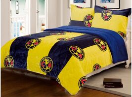 CLUB AMERICA MEXICAN SOCCER BLANKET WITH SHERPA SOFTY THICK AND WARM 3 P... - $79.19