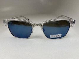 New Max Cole MC_1519/S Col.21 Clear &amp; Silver Sunglasses with Blue Mirror... - $39.55
