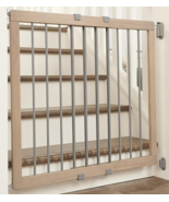 Regalo Baby Safety Gate Wooden Extra Wide Stairway and Hallway Walk Thro... - $908.10 MXN