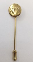 Vintage Gold Tone Monogram Stick Pin AMM  2 1/2” Long - £6.30 GBP