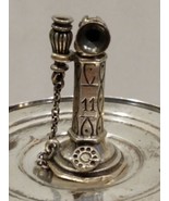 Miniature European 800 Solid Silver Antique Style Candlestick Telephone ... - £62.18 GBP
