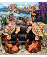 Marine Life Sea Turtles Swimming Under The Sea Reefs Collectible Figurin... - €17,91 EUR