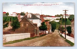 Old Fort and Aston Street View Mackinac Island Michigan MI 1914 DB Postcard N11 - £15.47 GBP