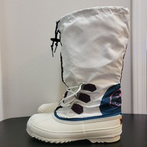Vintage 90s Sorel Freestyle White Insulated Snow Boots Womens Size 9 - £38.21 GBP