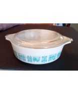 Pyrex Amish Butterprint Casserole 1 pt Baking Dish 471 White Blue Clear ... - £27.56 GBP