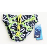 Speedo Clash Time Brief Speedo Endurance Lite Swimsuit Youth Boy&#39;s 24 NWT - £34.59 GBP