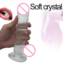 Skin Feeling Realistic Dildo Soft Material Huge Big Penis with Suction Cup Sex T - £28.75 GBP
