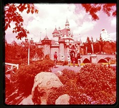 1965 Disneyland, Sleeping Beauty Castle with People Color Slide - £2.77 GBP