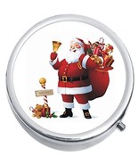 Santa Claus Christmas Gifts Medicine Vitamin Compact Pill Box - $9.78