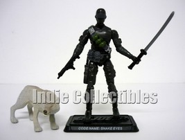 GI Joe Snake Eyes 25th Anniversary Figure w/Gray Timber Complete C9+ v29 2007 - £23.73 GBP