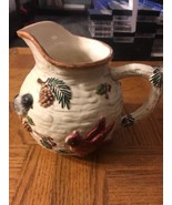Sonoma Knollwood Ceramic Pitcher with bird decor; excellent condition-SH... - £99.25 GBP