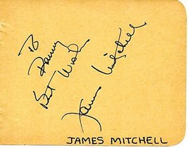 James Mitchell (d. 2010) Signed Autographed Vintage Autograph Page - £19.77 GBP