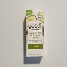 1x Yes To, Avocado, Daily Eye Cream, Fragrance-Free, 0.5 fl oz 15 ml NIB - $15.79