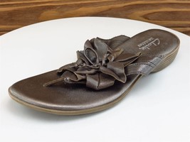 Clarks Size 6 M Women Sandal Flip Flop Brown Leather - £13.41 GBP