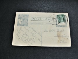 Christmas Wishes - Ben Franklin One Cent Stamp -1924 Postcard. RARE. - £25.69 GBP