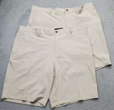 Lot of 2 Dunning Golf Performance Shorts Mens Size 40 Tan Athletic Slash... - $36.37