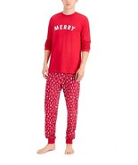 Women&#39;s Merry Christmas top Medium Red Pajama - $19.61 CAD