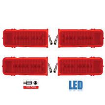 68 Chevy Camaro RS Red LED Rear Tail Brake Turn Signal Park Light Lamp Lens Set - £109.47 GBP