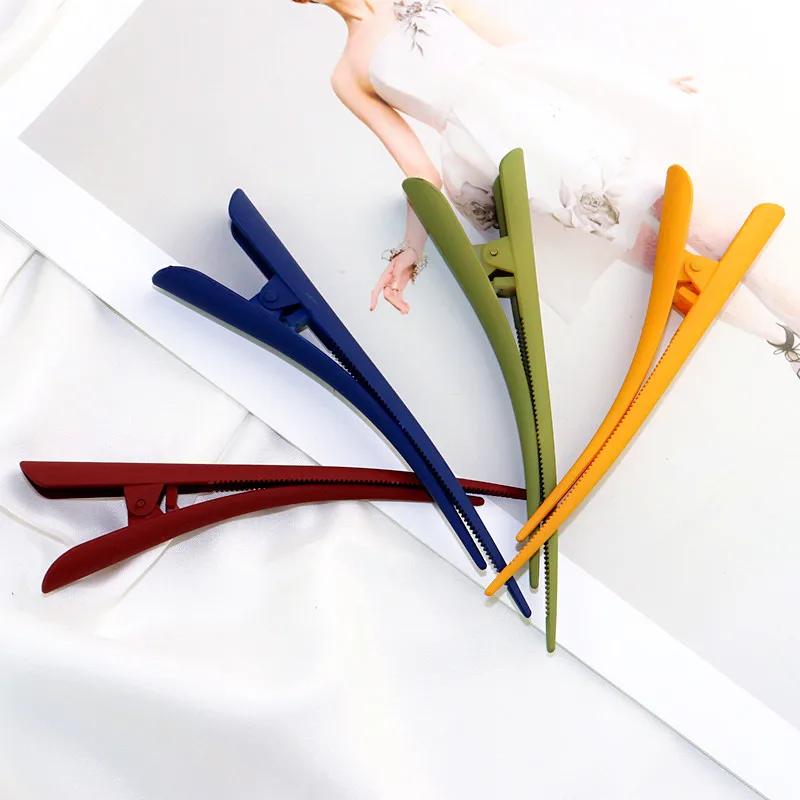 House Home 8Pcs Fashion Solid Color Barrettes For Women Black Strip Hair Clips G - £19.98 GBP