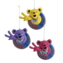 Grateful Dead - Peace Bear 3-piece set of Ornaments by Kurt Adler Inc. - £20.15 GBP