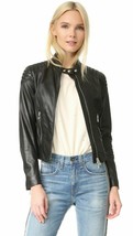 Women Girls black leather jacket lambskin slim fit leather jacket for women #41 - £111.88 GBP