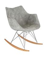 LeisureMod Willow Kids Rocking Chair  Child?Size Lemon Green Velvet Acc... - $114.98