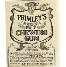 Primley&#39;s California Fruit Gum 1894 Advertisement Victorian Candy ADBN1LL - $12.50